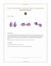 69.32 Ct.Tw.Total Carat Weight Purple Amethyst Pair from Brazil Appraisal