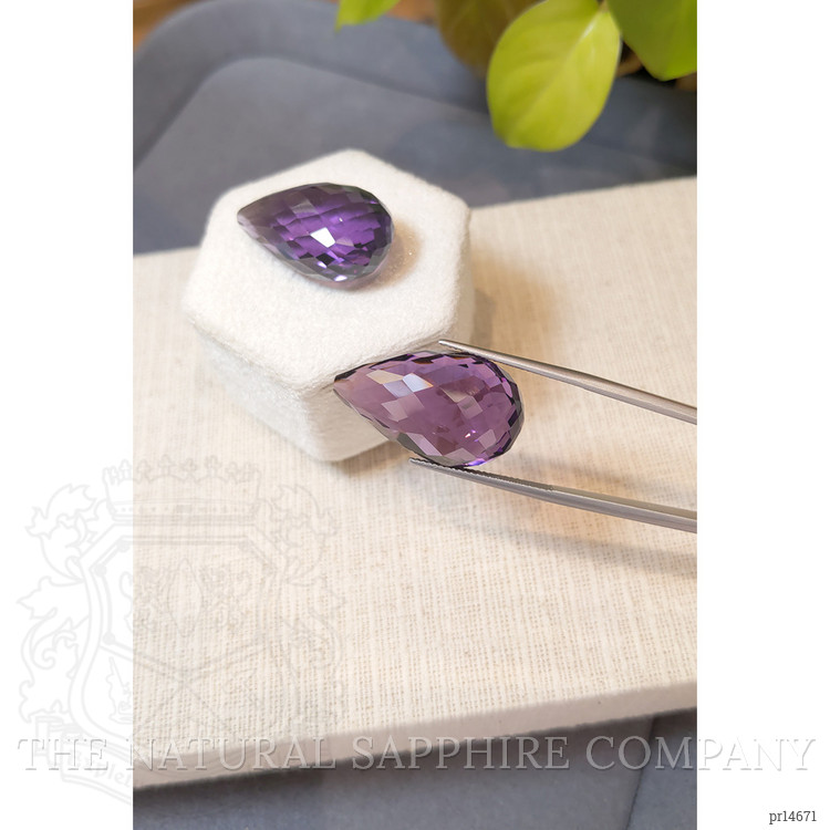69.32 Ct.Tw. Purple Amethyst Pair from Brazil