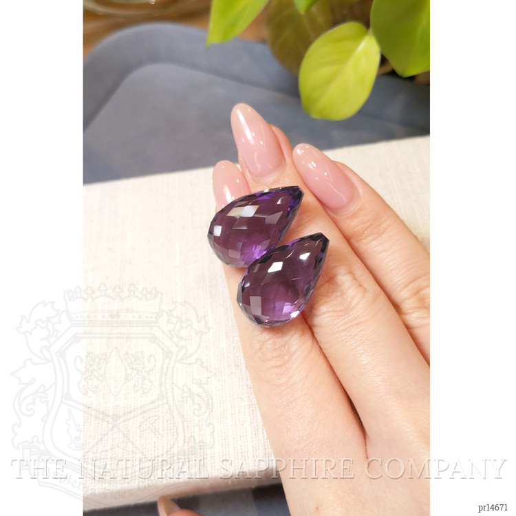 69.32 Ct.Tw. Purple Amethyst Pair from Brazil