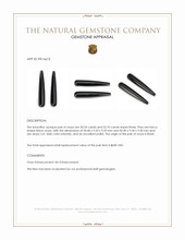 62.34 Ct.Tw.Total Carat Weight Black Onyx Pair from Brazil Appraisal