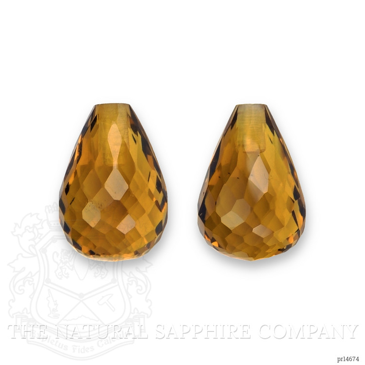 9.35 Ct.Tw. Orangish Brown Citrine Pair from Brazil
