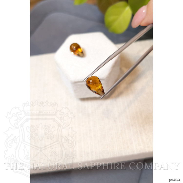 9.35 Ct.Tw. Orangish Brown Citrine Pair from Brazil