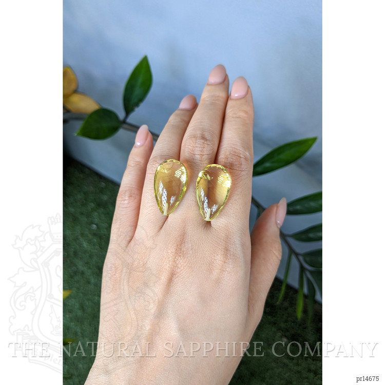 54.97 Ct.Tw. Yellow Quartz Pair from Brazil