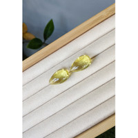 54.97 Ct.Tw.Total Carat Weight Yellow Quartz Pair from Brazil Life Style