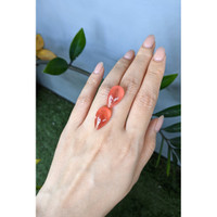 29.36 Ct.Tw.Total Carat Weight Pinkish Orange Rhodochrosite Pair from Brazil Life Style