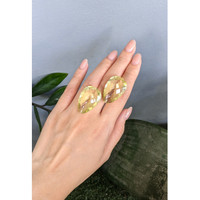 76.91 Ct.Tw.Total Carat Weight Yellow Quartz Pair from Brazil Life Style