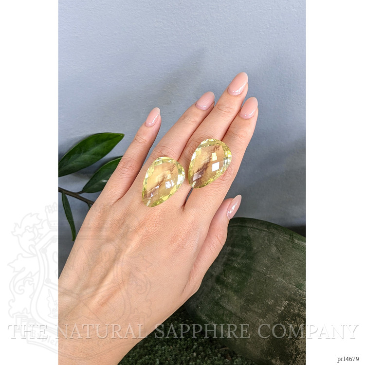 76.91 Ct.Tw. Yellow Quartz Pair from Brazil