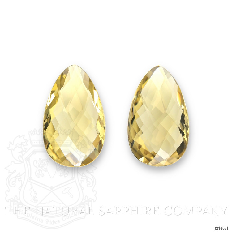 10.45 Ct.Tw. Yellow Quartz Pair from Brazil