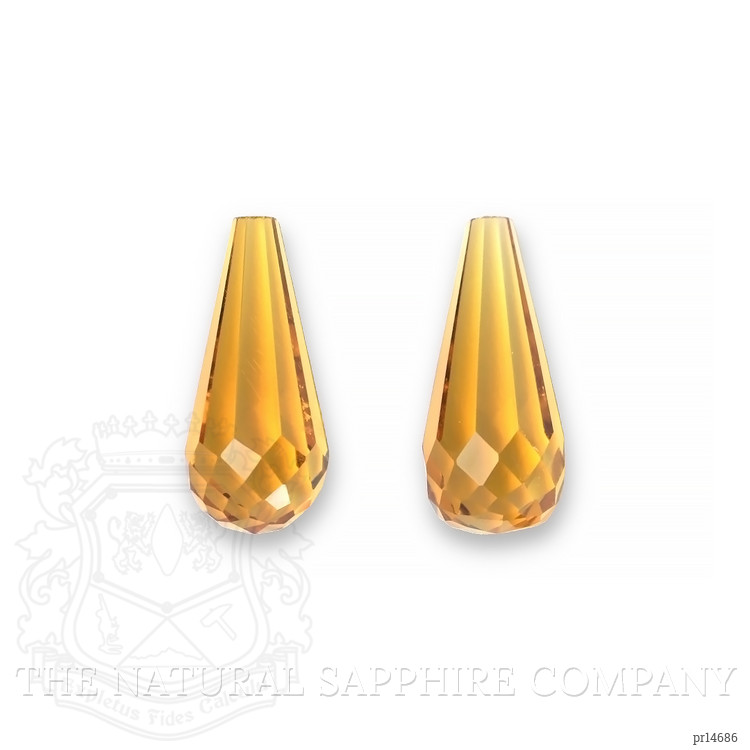 14.15 Ct.Tw. Yellow Citrine Pair from Brazil
