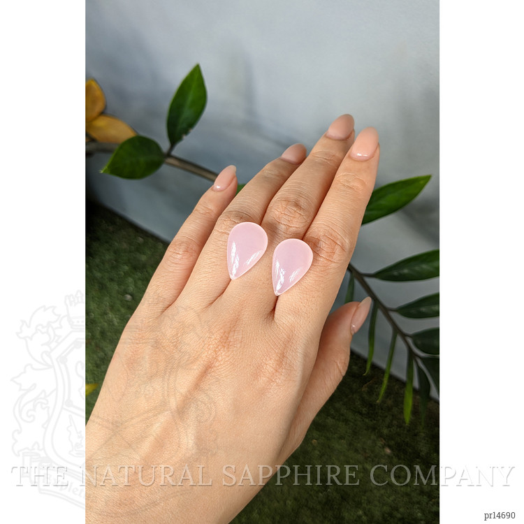 22.14 Ct.Tw. Pink Rose Quartz Pair from Brazil