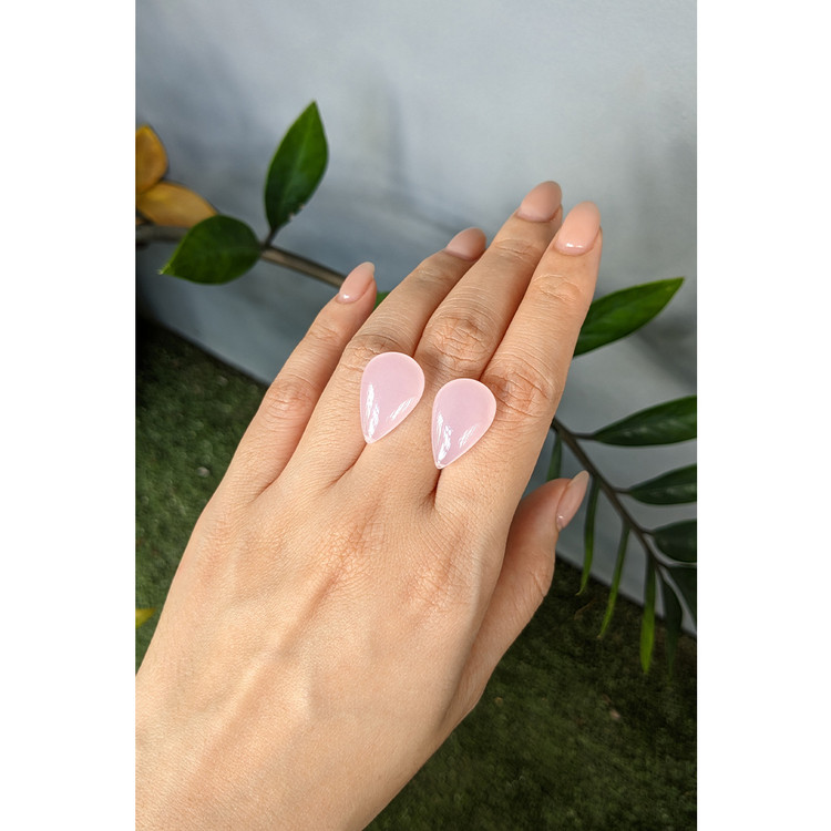22.14 Ct.Tw. Pink Rose Quartz Pair from Brazil