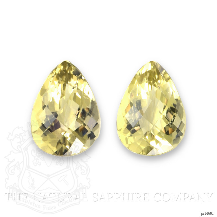 20.72 Ct.Tw. Yellow Citrine Pair from Brazil