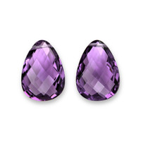22.14 Ct.Tw.Total Carat Weight Purple Amethyst Pair from Brazil Video