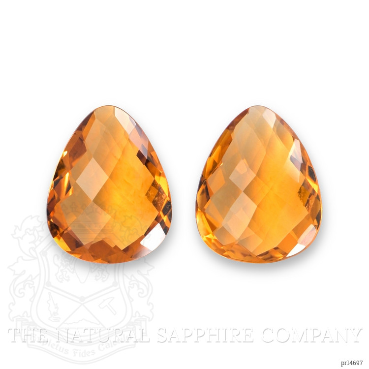 31.64 Ct.Tw. Yellow Quartz Pair from Brazil