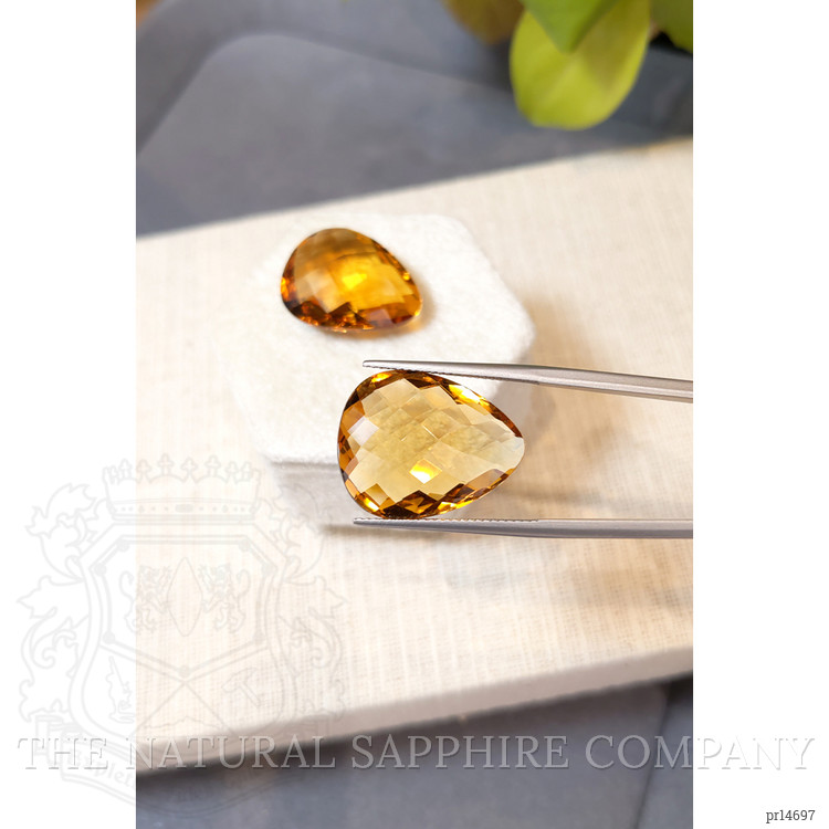 31.64 Ct.Tw. Yellow Quartz Pair from Brazil