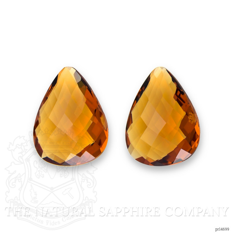 30.85 Ct.Tw. Yellow Quartz Pair from Brazil