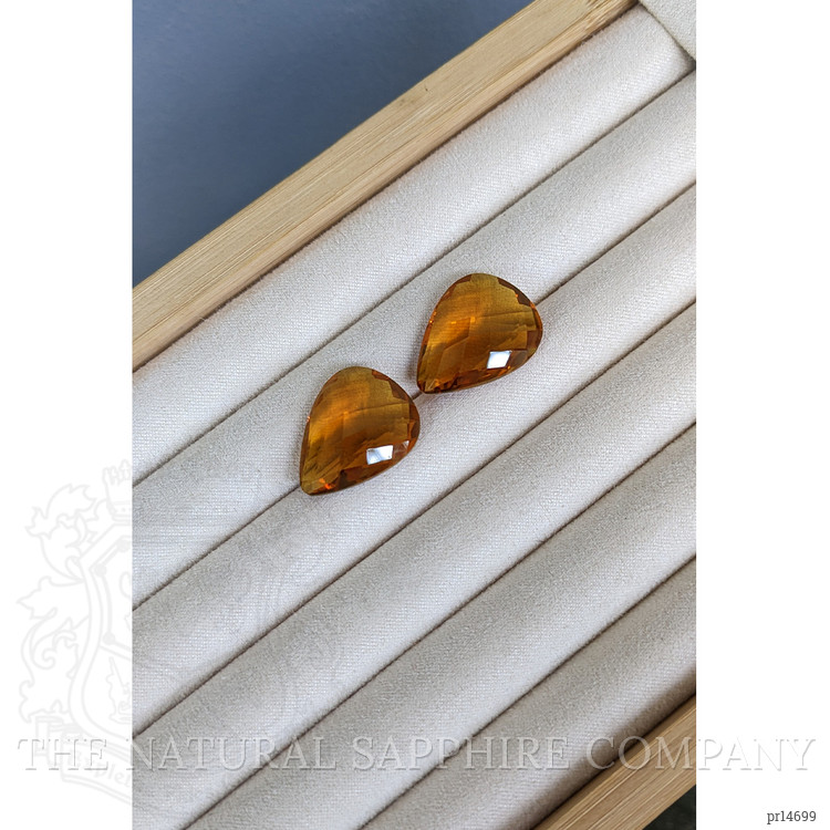 30.85 Ct.Tw. Yellow Quartz Pair from Brazil