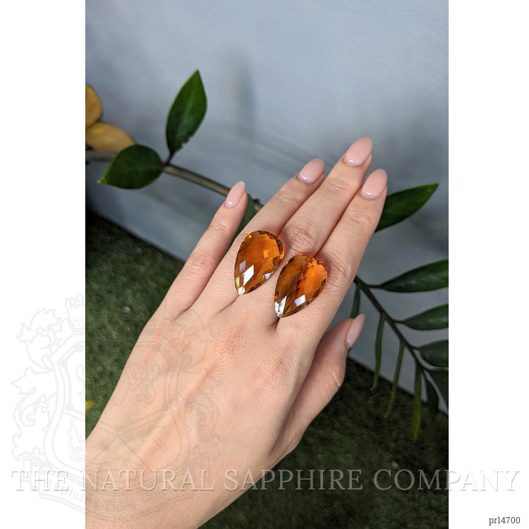 38.15 Ct.Tw. Yellow Quartz Pair from Brazil