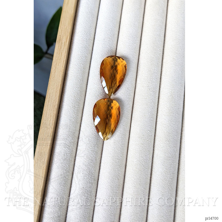 38.15 Ct.Tw. Yellow Quartz Pair from Brazil