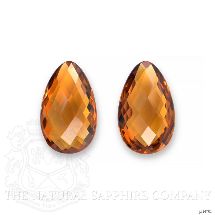 25.05 Ct.Tw. Yellow Quartz Pair from Brazil