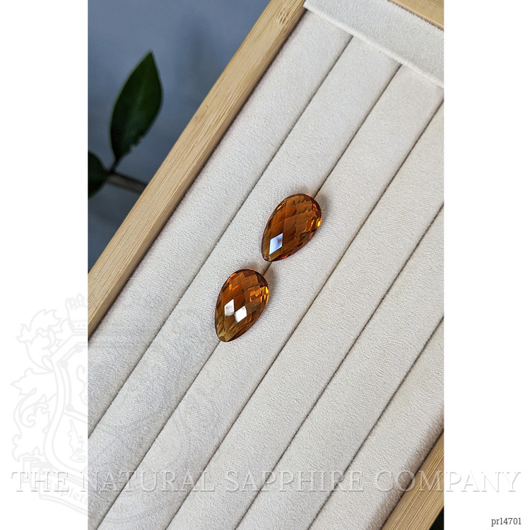 25.05 Ct.Tw. Yellow Quartz Pair from Brazil