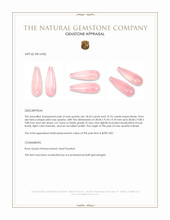 38.39 Ct.Tw.Total Carat Weight Pink Rose Quartz Pair from Brazil Appraisal