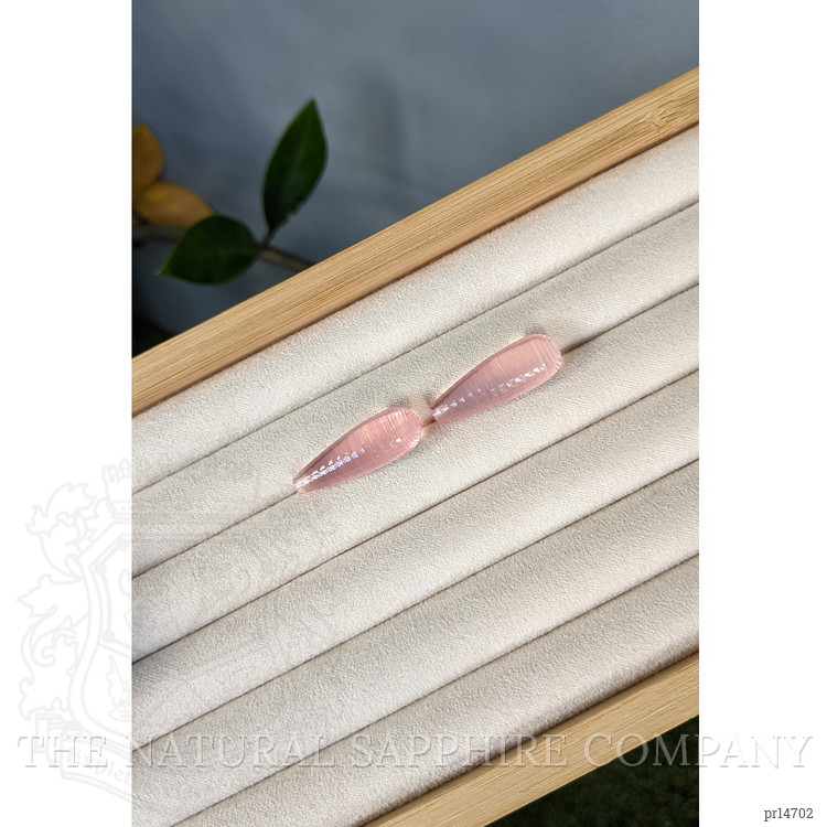 38.39 Ct.Tw. Pink Rose Quartz Pair from Brazil
