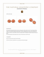 26.57&nbsp;Ct.Tw.Total Carat Weight Orange Cabochon Precious Topaz Pair from Brazil Appraisal