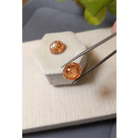 26.57 Ct.Tw.Total Carat Weight Orange Cabochon Precious Topaz Pair from Brazil Life Style