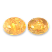 63.30 Ct.Tw.Total Carat Weight Orangish Yellow Cabochon Precious Topaz Pair from Brazil Video