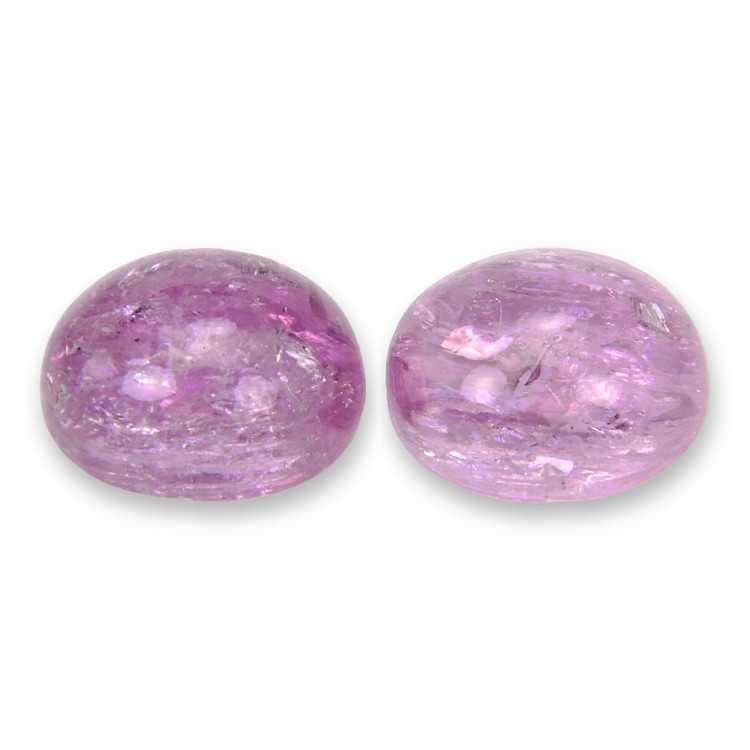16.09 Ct.Tw. Pink Cabochon Topaz Pair from Brazil