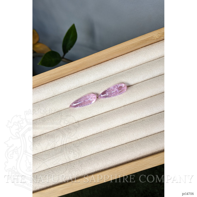 35.83 Ct.Tw. Pink Cabochon Topaz Pair from Brazil