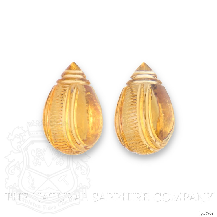 22.78 Ct.Tw. Golden Citrine Pair from Brazil