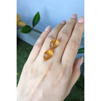 22.78 Ct.Tw.Total Carat Weight Golden Citrine Pair from Brazil Life Style