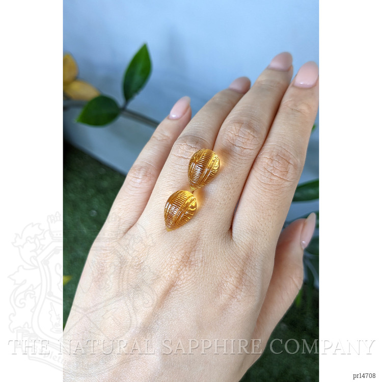 22.78 Ct.Tw. Golden Citrine Pair from Brazil