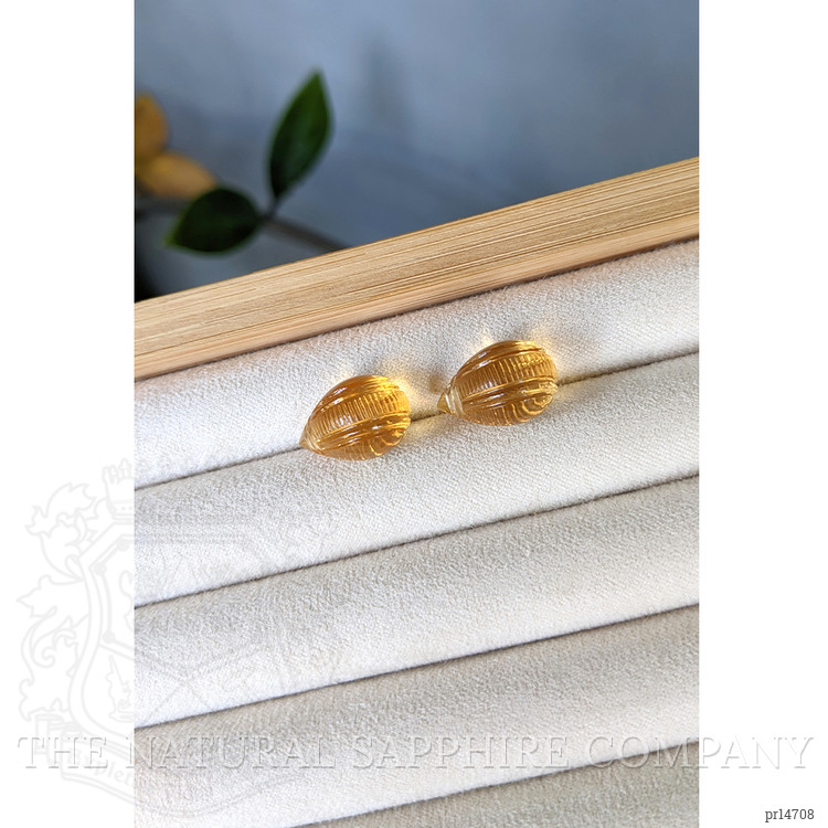 22.78 Ct.Tw. Golden Citrine Pair from Brazil