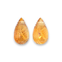 19.92&nbsp;Ct.Tw.Total Carat Weight Golden Citrine Pair from Brazil Video