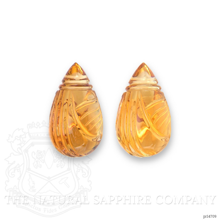 19.92 Ct.Tw. Golden Citrine Pair from Brazil
