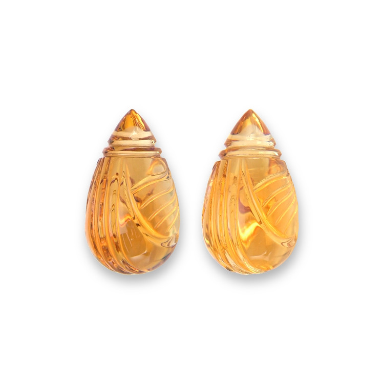 19.92 Ct.Tw. Golden Citrine Pair from Brazil