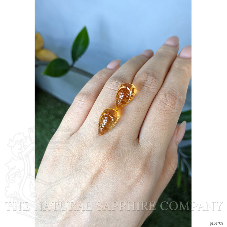 19.92 Ct.Tw. Golden Citrine Pair from Brazil