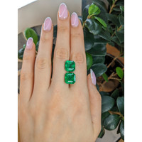 13.02 Ct.Tw.Total Carat Weight Emerald Pair from Zambia Life Style