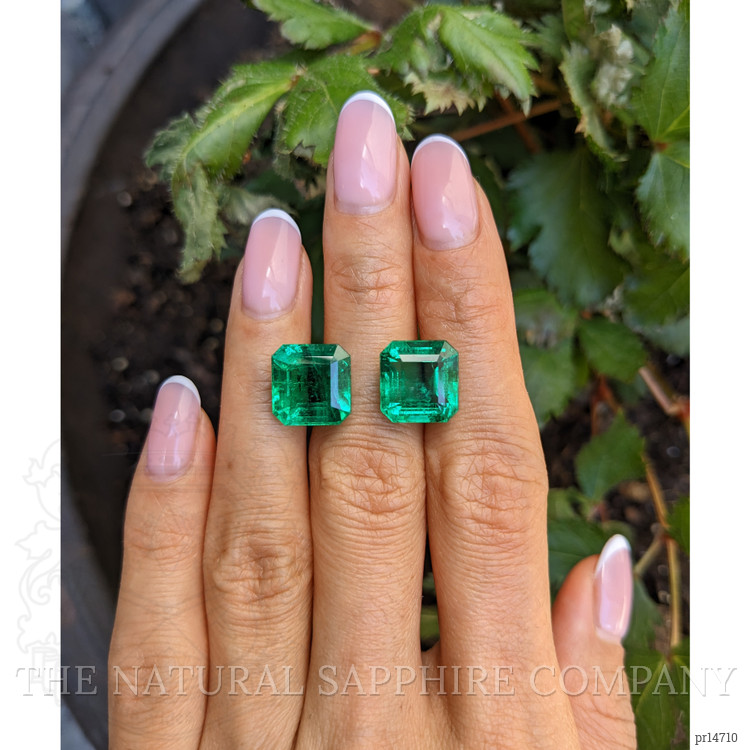 13.24 Ct.Tw. Emerald Pair from Zambia