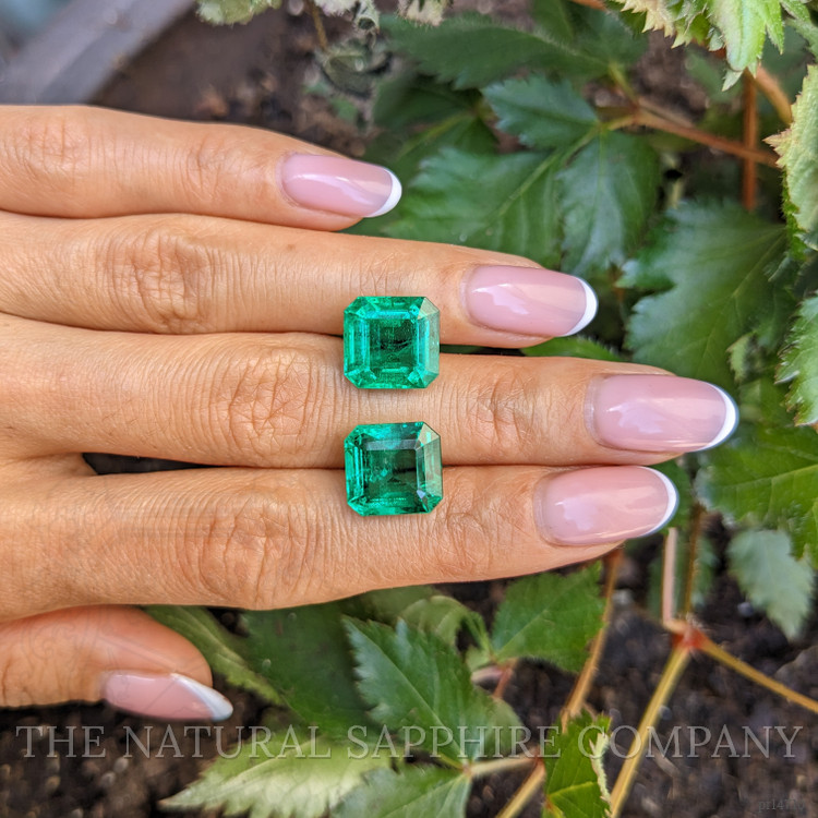 13.24 Ct.Tw. Emerald Pair from Zambia