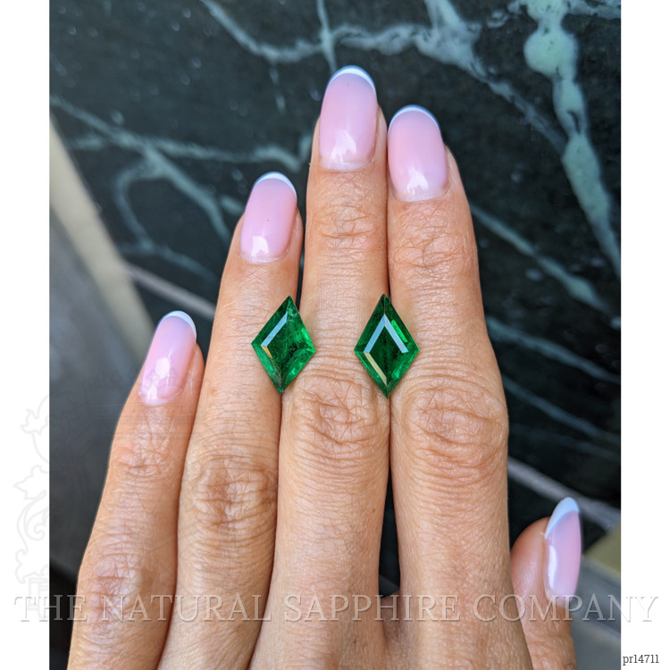6.65 Ct.Tw. Emerald Pair from Zambia