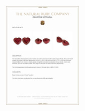 4.17&nbsp;Ct.Tw.Total Carat Weight Ruby Pair from Burma (Myanmar) Appraisal