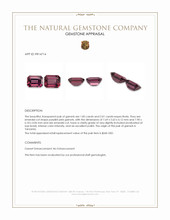 3.84&nbsp;Ct.Tw.Total Carat Weight Purplish Pink Garnet Pair from Tanzania Appraisal