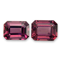3.84 Ct.Tw.Total Carat Weight Purplish Pink Garnet Pair from Tanzania Video