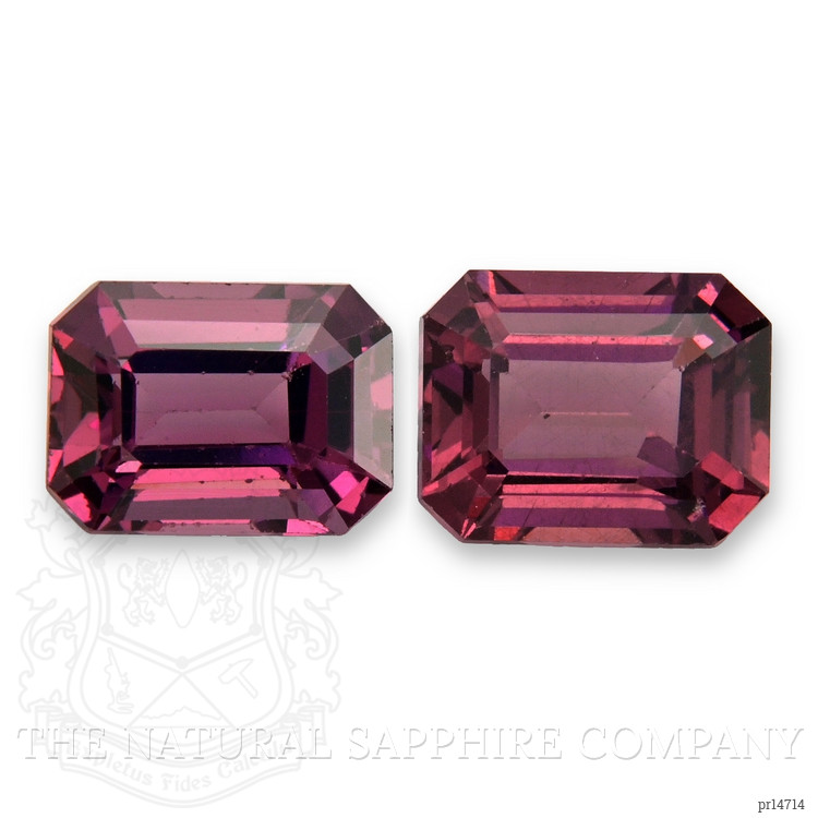 3.84 Ct.Tw. Purplish Pink Garnet Pair from Tanzania