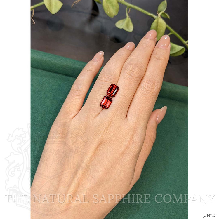 4.99 Ct.Tw. Red Garnet Pair from Ceylon (Sri Lanka)