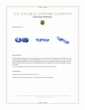 0.82&nbsp;Ct.Tw.Total Carat Weight Blue Sapphire Pair from Ceylon (Sri Lanka) Appraisal